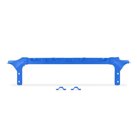 Blue plastic support bracket with clips for Mishimoto 2011-2016 Ford 6.4L Powerstroke upper support bar