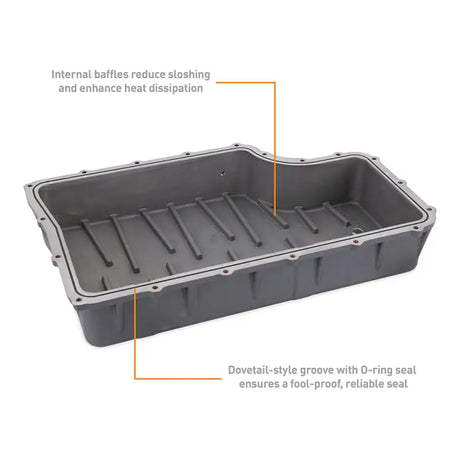 Mishimoto 2011 + Powerstroke 6R140 Transmission Pan - Cast - GR - Truck & Automotive
