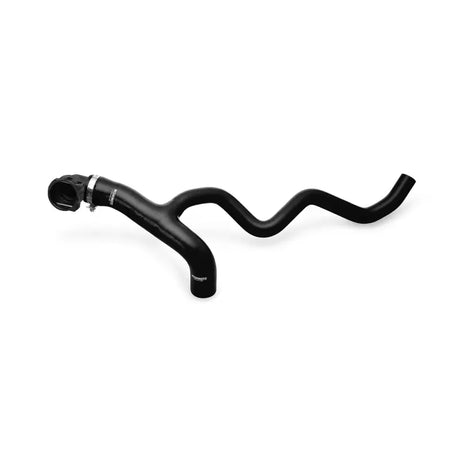 Black silicone radiator hose with multiple bends for Mishimoto Fiat 500 radiator hose kit