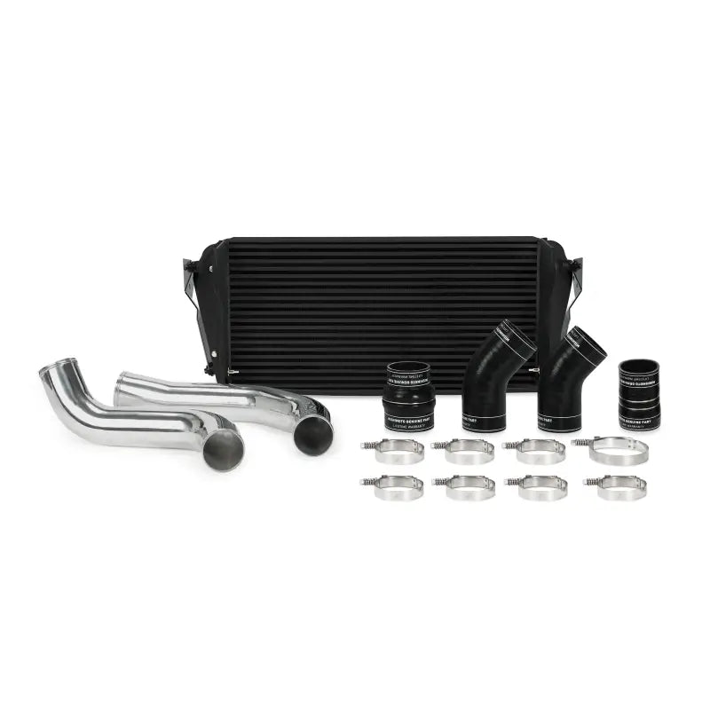 Intercooler kit with pipes and clamps for Dodge Cummins Mishimoto intercooler in black