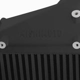 Black intercooler with mounting points for Dodge Cummins Mishimoto intercooler kit