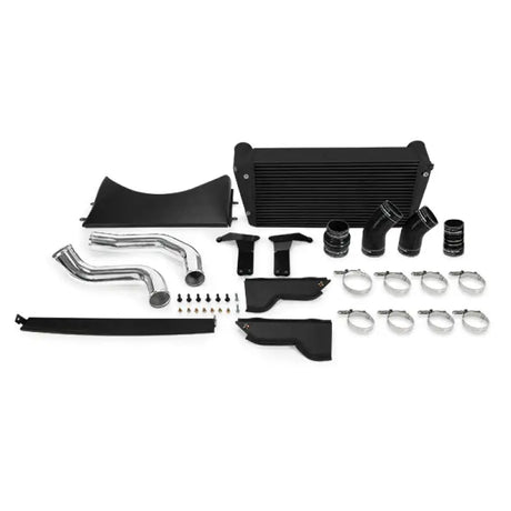 Automotive intercooler kit for Dodge Cummins 6.7L by Mishimoto in black good for performance