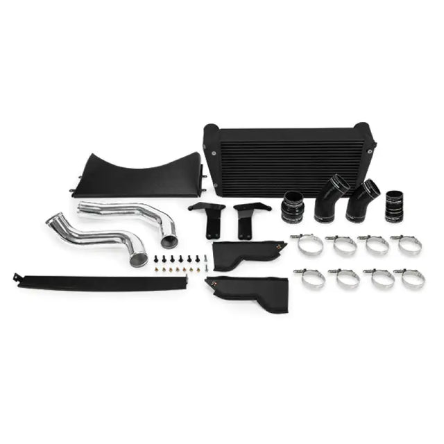 Automotive intercooler kit for Dodge Cummins 6.7L by Mishimoto in black good for performance
