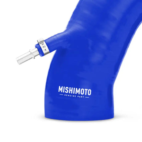 Blue silicone induction hose with metal clamp for Ford Fiesta ST induction upgrade