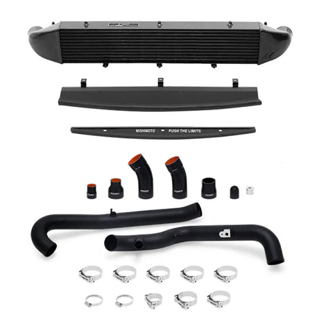 Automotive intercooler kit for Ford Fiesta ST 1.6L with black front mount intercooler