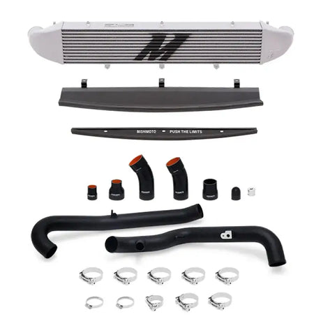 Ford Fiesta intercooler kit with front mount intercooler and pipes in silver and black