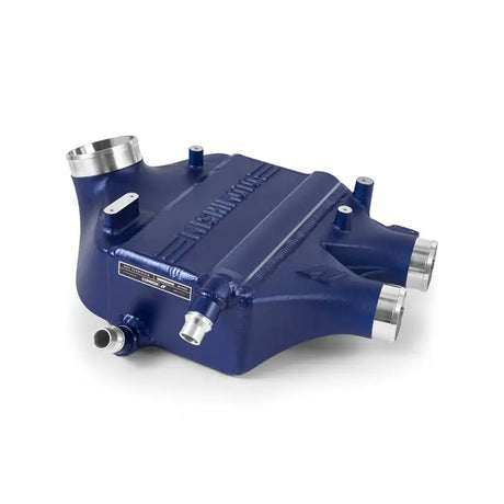 Blue aluminum intercooler for BMW F80 M3/M4 with great cooling efficiency FDB upgrade