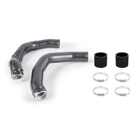 Metal pipes with rubber connectors and clamps for BMW F80 intercooler pipe kit