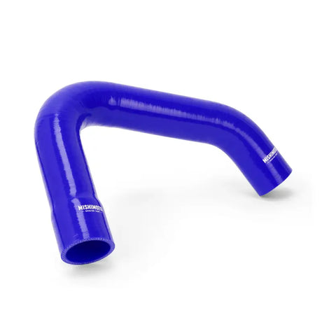 Blue silicone hose with two bends from Mishimoto Dodge Ram 6.7L hose kit