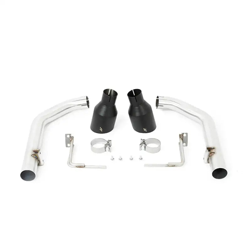 Ford Mustang axleback exhaust with black tips and car exhaust system components