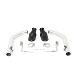 Ford Mustang axleback exhaust with black tips and car exhaust system components