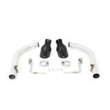 Ford Mustang axleback exhaust with black tips and car exhaust system components