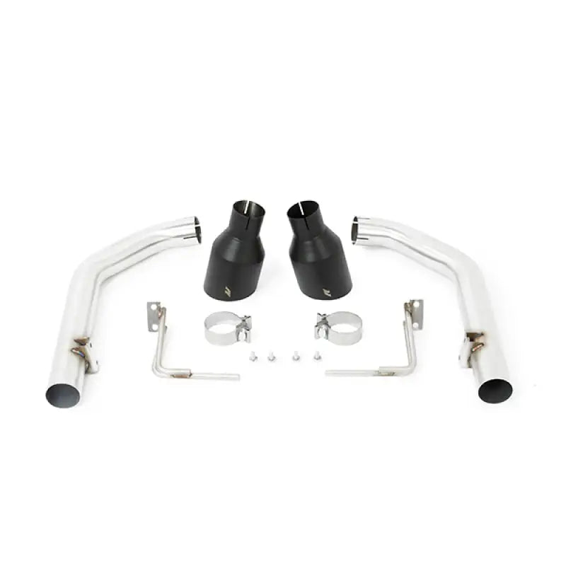 Ford Mustang axleback exhaust with black tips and car exhaust system components