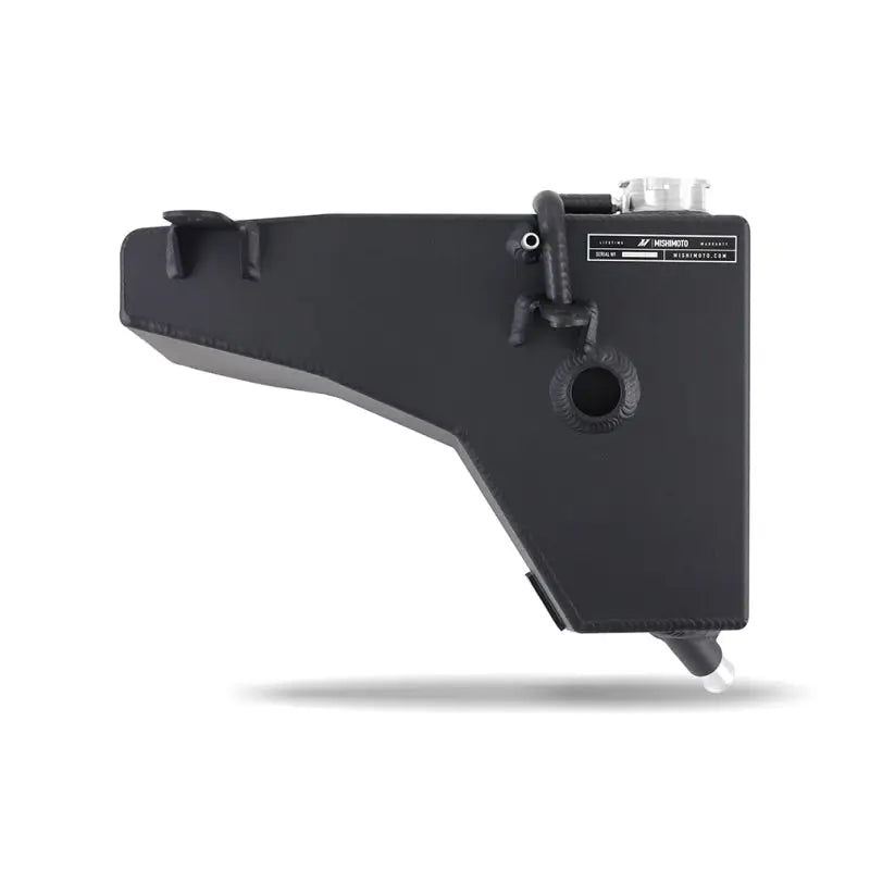 Black Mishimoto Hellcat aluminum expansion tank for improved cooling system