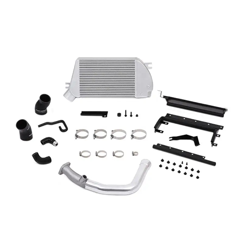 Automotive intercooler kit with polished pipes for Subaru WRX top-mount charge pipe fitment
