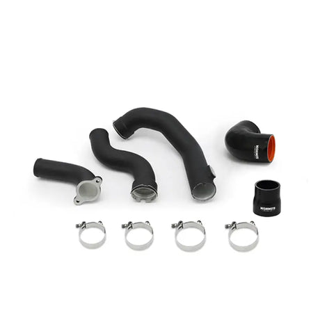 Black silicone hose kit with metal clamps for Mishimoto intercooler pipe kit on Camaro and ATS