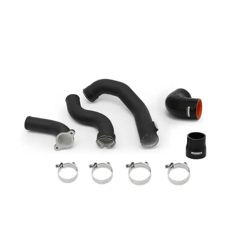Black silicone hose kit with metal clamps for Mishimoto intercooler pipe kit on Camaro and ATS