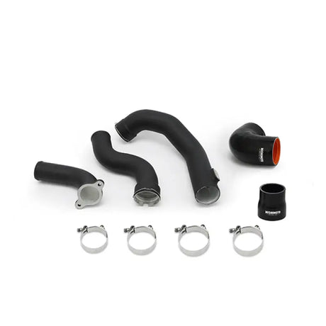 Black silicone hose kit with clamps for Mishimoto intercooler pipe kit on Camaro and ATS
