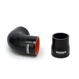 Black silicone hoses from Mishimoto intercooler pipe kit for Chevy Camaro and Cadillac ATS