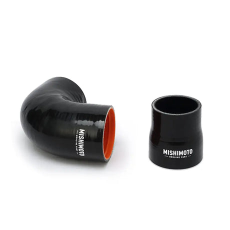 Black silicone hoses from Mishimoto intercooler pipe kit for Chevy Camaro and Cadillac ATS