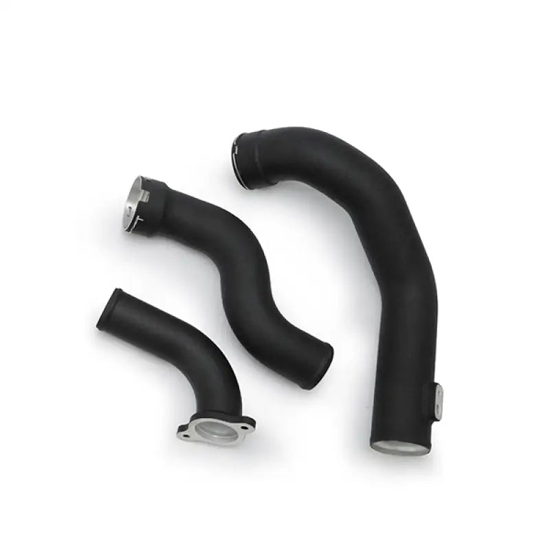 Black metal intercooler pipe from Mishimoto Camaro and ATS pipe kit for turbo boost