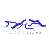Blue silicone radiator hose kit with metal clamps for Chevrolet Camaro 2.0T cooling upgrade