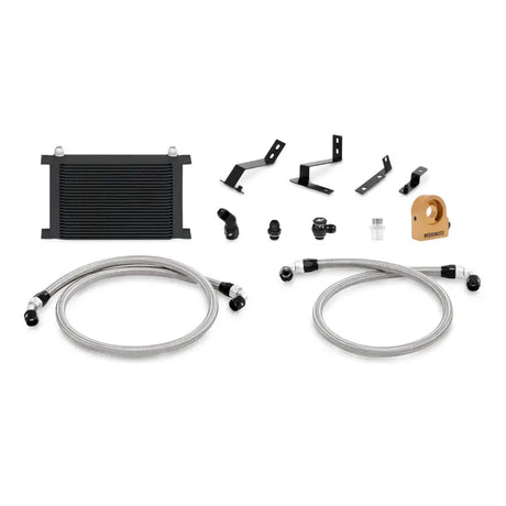 Oil cooler kit with braided hoses and mounting hardware for Chevy Camaro 2016+