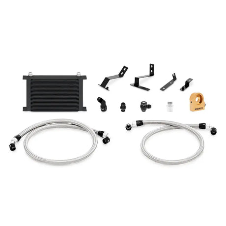 Oil cooler kit for Chevy Camaro 2016+ by Mishimoto with thermostat in black