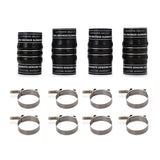 Black silicone couplers with hose clamps from Mishimoto factory fit boot kit for Nissan Titan XD