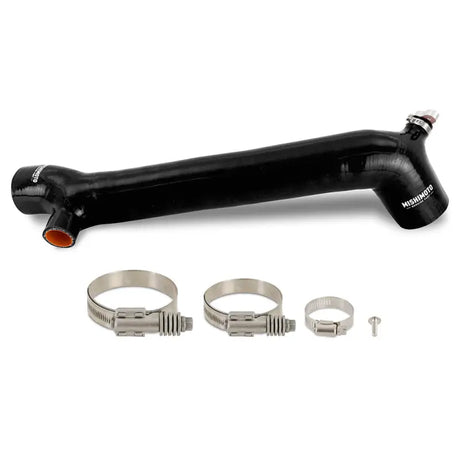 Black silicone charge tube with metal clamps for RZR XP Turbo | Mishimoto 2016+