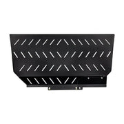 Black metal skid plate with ventilation slots for Ford F-150 Raptor skid plate kit