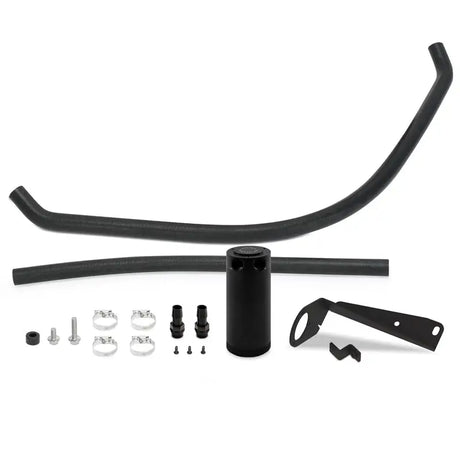 Black oil catch can kit for Dodge Ram with baffled oil catch system