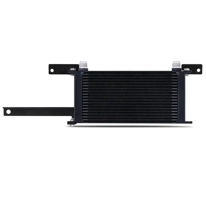 Black transmission cooler with mounting brackets for Mishimoto 2019+ Mazda Miata ND2 thermostatic oil cooler kit