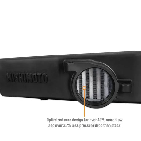 Black Mishimoto top-mount intercooler installed in Subaru Ascent engine bay for boost boost