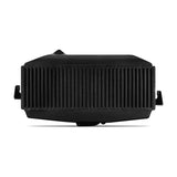 Black rectangular heat sink for Subaru Ascent top-mount intercooler in engine bay
