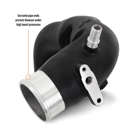 Mishimoto 2021 + Ford Bronco 2.7L High-Mount Intercooler Pipe Upgrade Kit - Wrinkle Black - Truck & Automotive