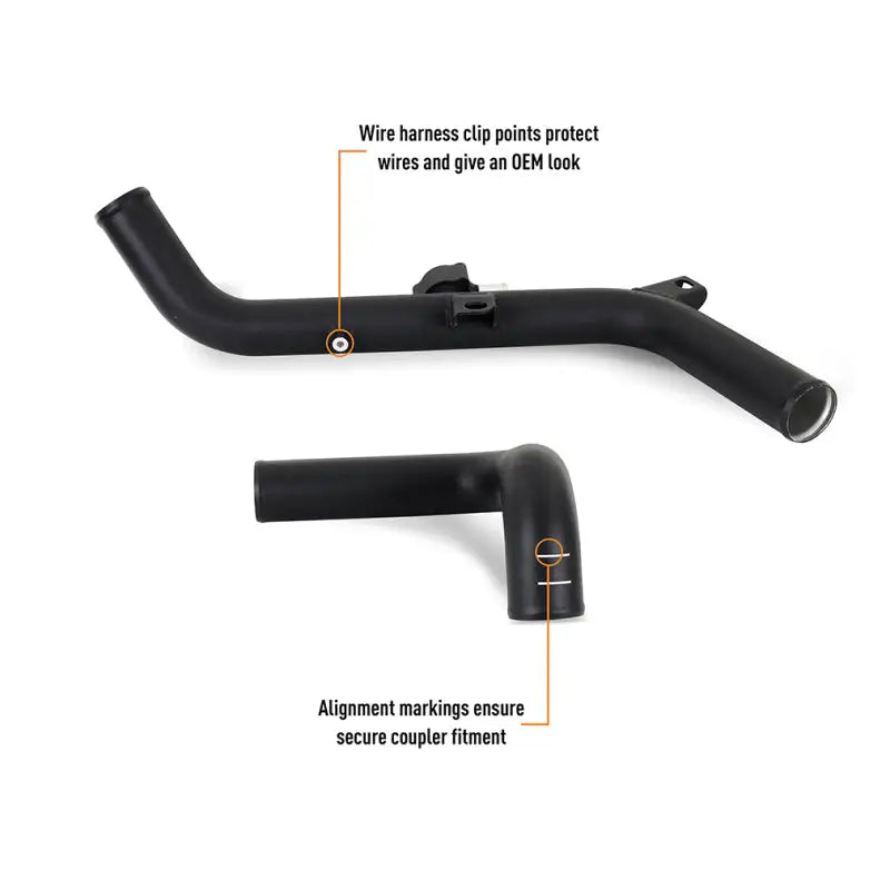 Mishimoto 2021 + Ford Bronco 2.7L High-Mount Intercooler Pipe Upgrade Kit - Wrinkle Black - Truck & Automotive