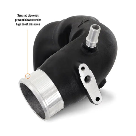 Mishimoto 2021 + Ford Bronco 2.7L High-Mount Intercooler Pipe Upgrade Kit - Wrinkle Black - Truck & Automotive