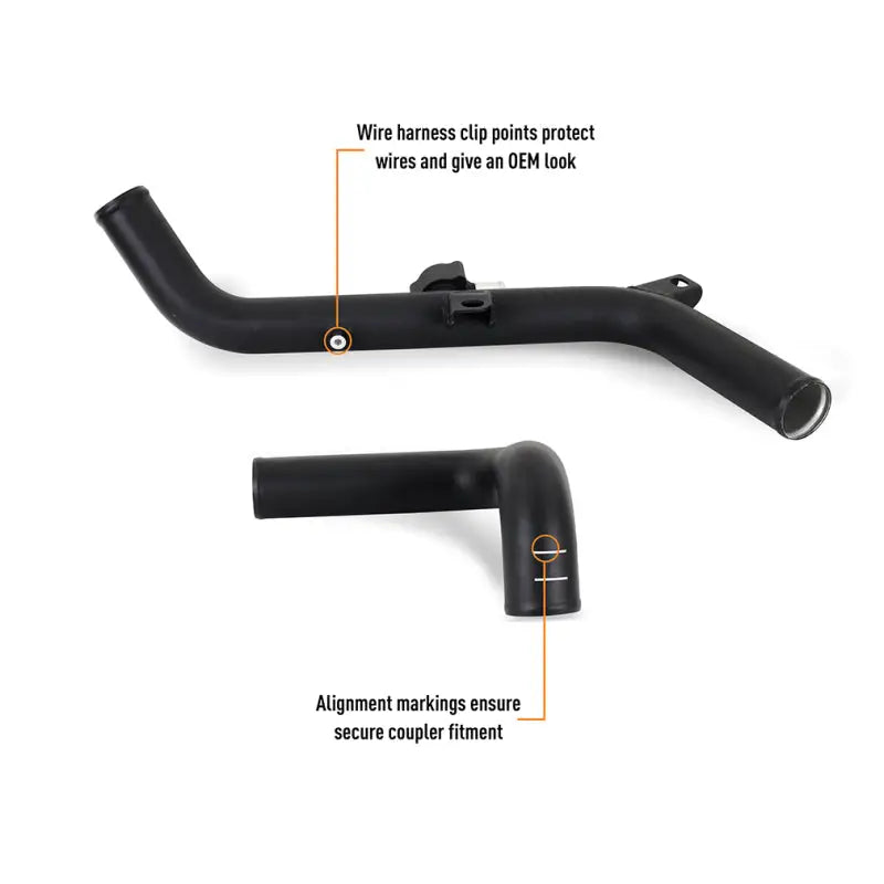 Mishimoto 2021 + Ford Bronco 2.7L High-Mount Intercooler Pipe Upgrade Kit - Wrinkle Black - Truck & Automotive