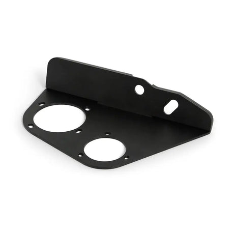 Black metal mounting bracket for Ford F-150 Ecoboost oil catch can kit