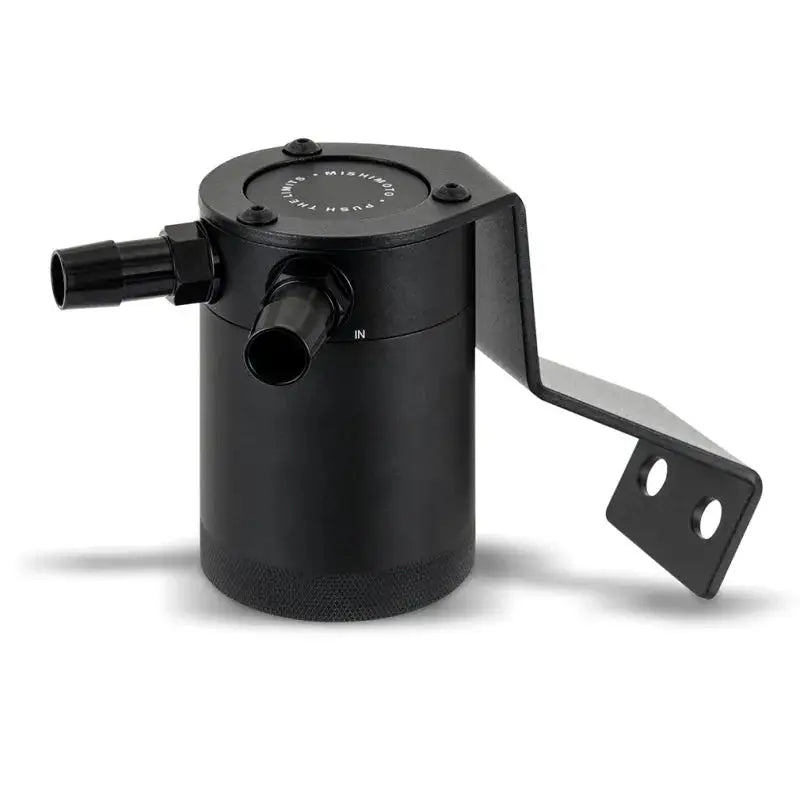 Black metal Subaru BRZ Toyota GR86 baffled oil catch can with mounting bracket