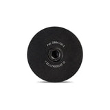 Black circular metal cap with hex recess for Subaru BRZ Toyota GR86 baffled oil catch