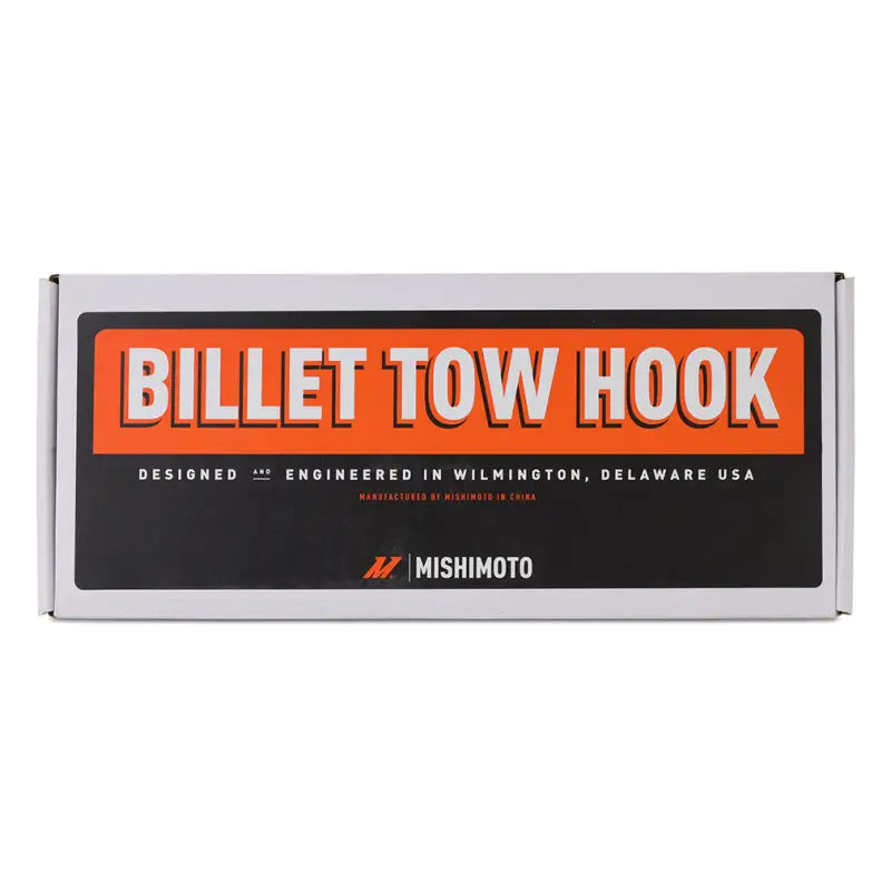 Billet tow hook packaging for Subaru WRX with gold finish front tow hook upgrade