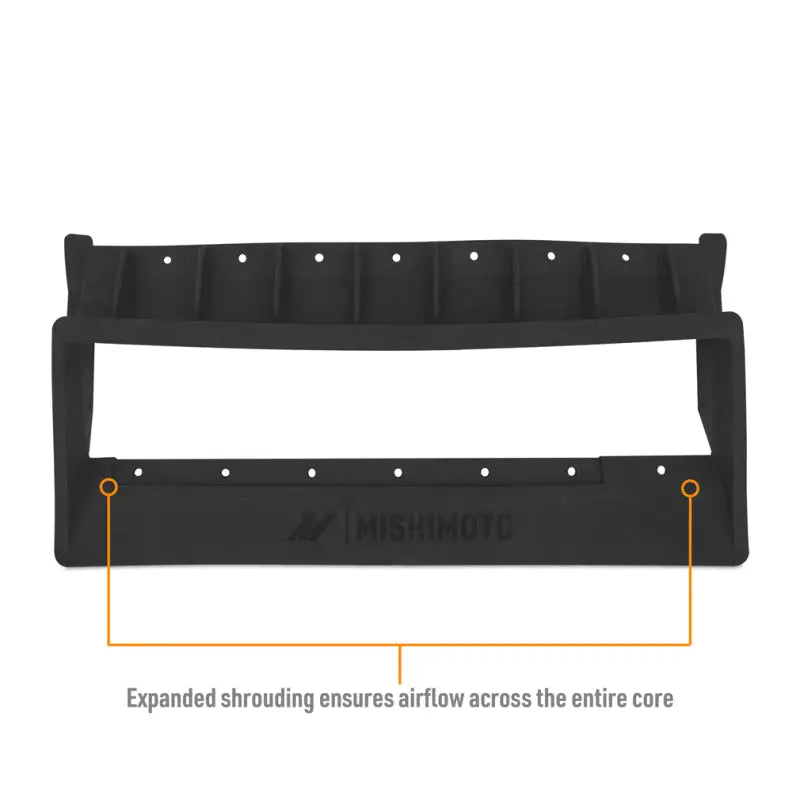 Black rectangular shroud for Mishimoto 2022+ Subaru WRX top-mount intercooler