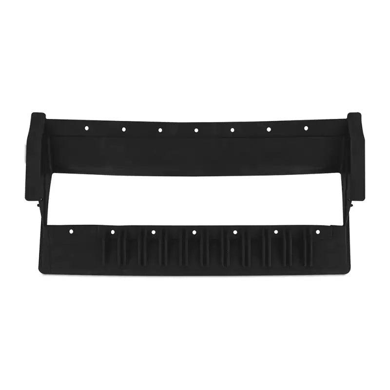 Black plastic rack with holes for Subaru WRX Mishimoto top-mount intercooler installation