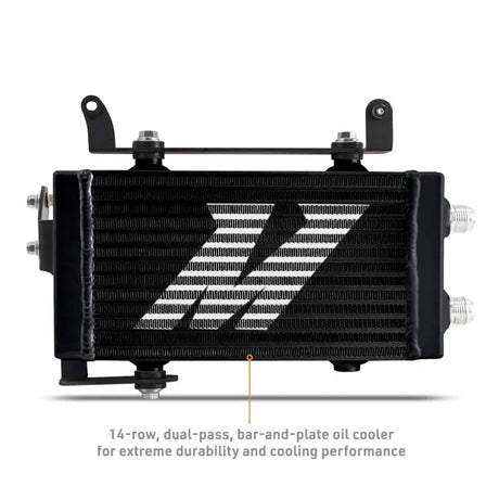 Black oil cooler with mounting brackets for Toyota GR Corolla Oil Cooler Kit