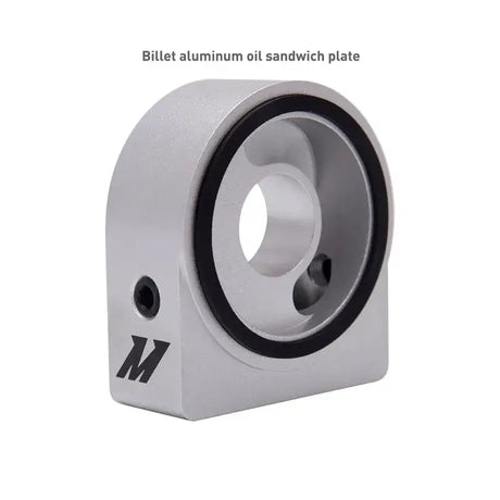 Silver billet aluminum oil sandwich plate for Mishimoto 2023+ Toyota GR Corolla oil cooler kit