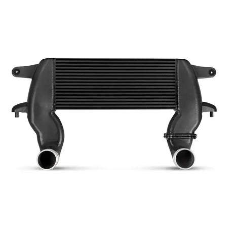 Black aluminum intercooler from Mishimoto 21+ Bronco high mount int kit core p pipes