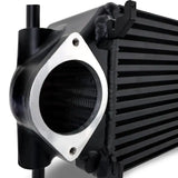 Black aluminum intercooler from Mishimoto 21+ Bronco stock location int kit