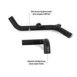 Black metal coolant pipes for Mishimoto 21+ Bronco stock location int kit